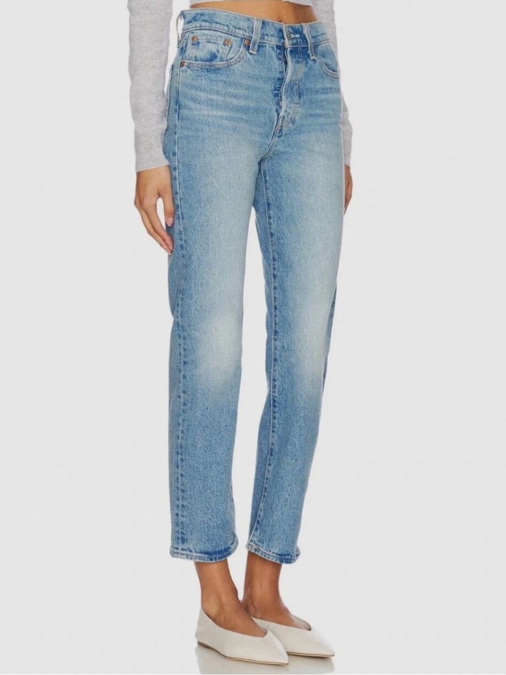 Levi's Wedgie Jeans in Faded Light Blue Wash